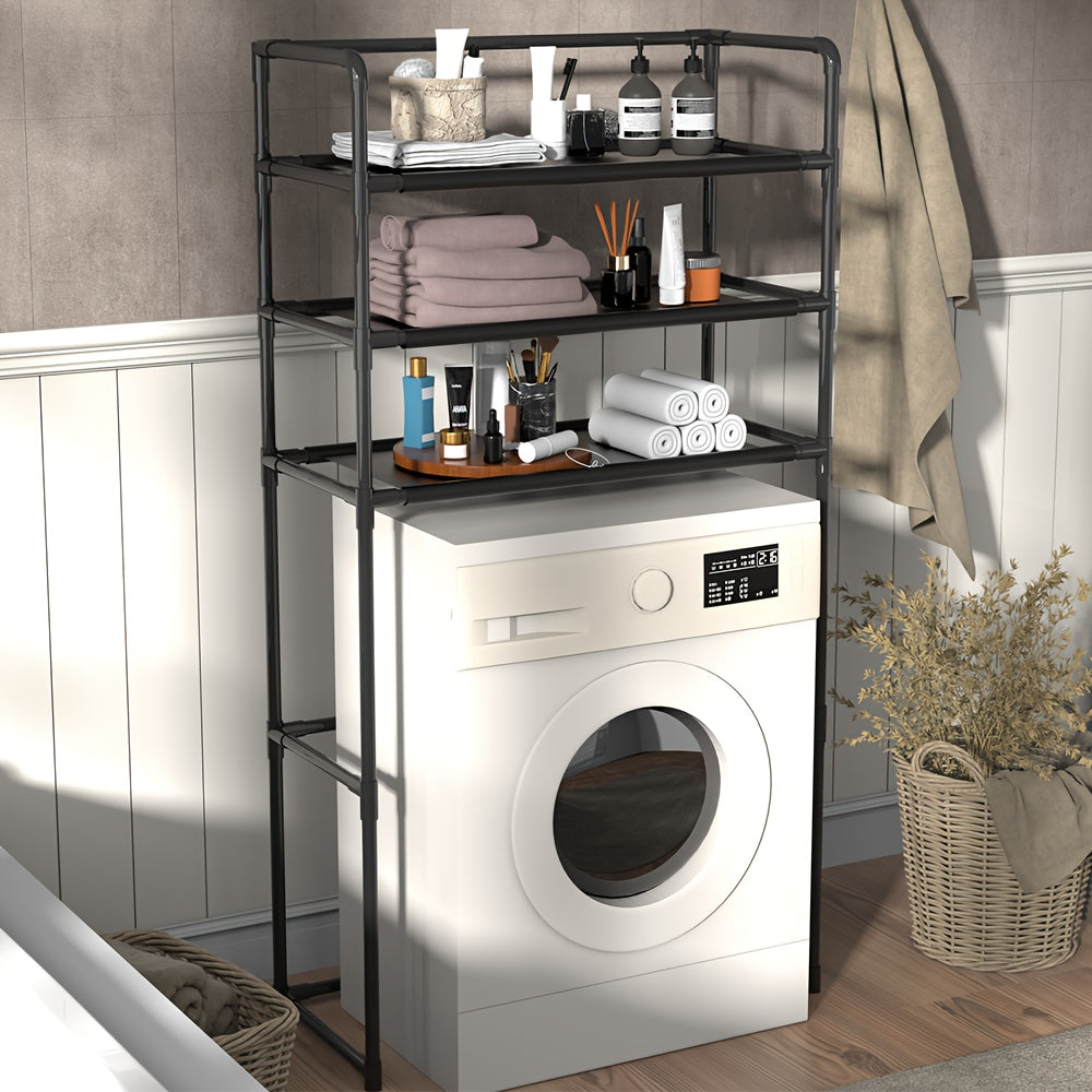 Metal and Plastic Laundry Shelf for Washing Machines and Bathroom Storage