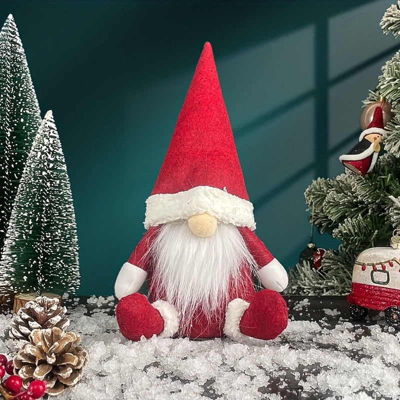 Decoraciones de gnomo de Navidad escandinavo hechas a mano en tela de poliéster para la decoración festiva del hogar