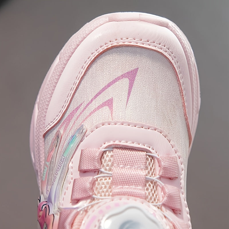 Pink Unicorn Cartoon Sneakers for Girls All-Season Cushioned Non-Slip Sole