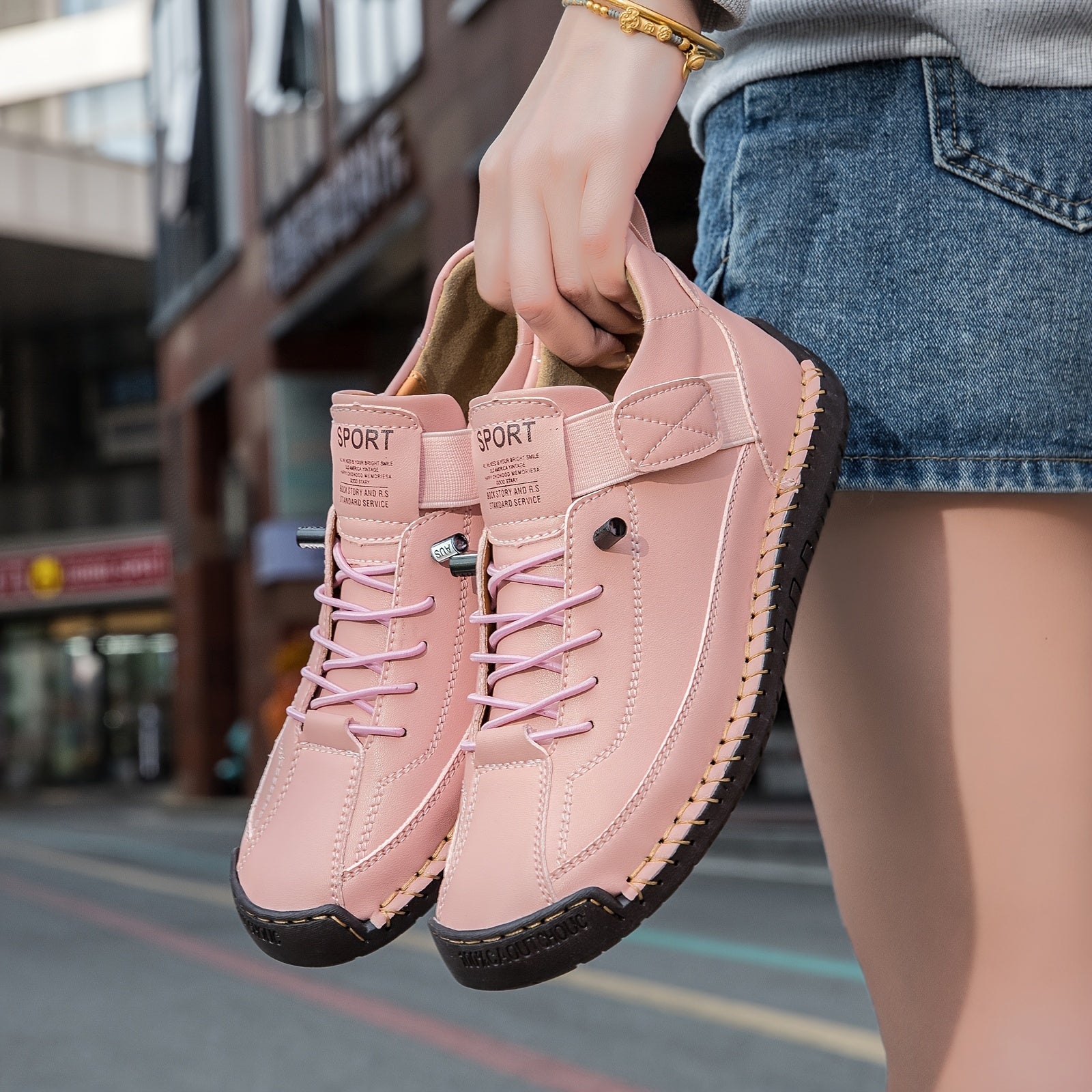 Women's Casual Canvas Sneakers Light Colors Plus Size Outdoor Walking