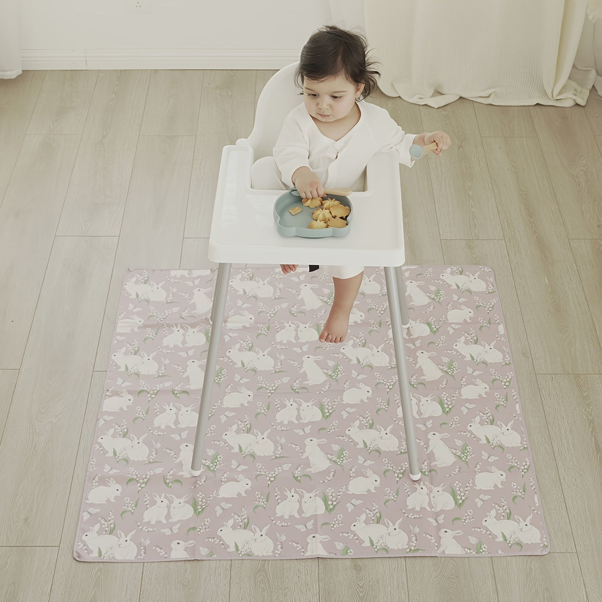 Kids Waterproof Floor Mat 129cm Square Washable Anti-Slip Baby Play Mat