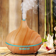 Large Capacity Soundwave Aromatherapy Diffuser with Realistic Wood Grain Design USB Powered