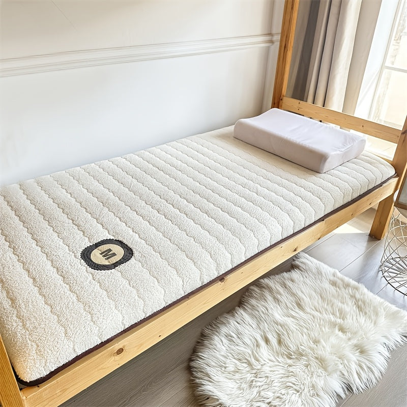 Серый накидка на матрас из флиса с прошитым чехлом, наполнителем из микрофибры, толщиной 3-5 см, не водонепроницаемый, моется в машине