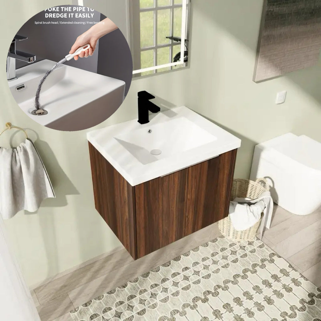 Oshxona, hammom, dush uchun moslashuvchan drenaj tozalash cho'tkasi - Soch va to'siqlarni osonlik bilan olib tashlaydi - Plastik material, elektr talab qilinmaydi - To'kilgan lavabolar uchun oson vosita