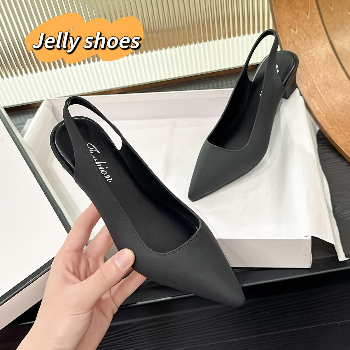 Women’s Pointed Toe High Heel Pumps Dress Shoes with Chunky Heel