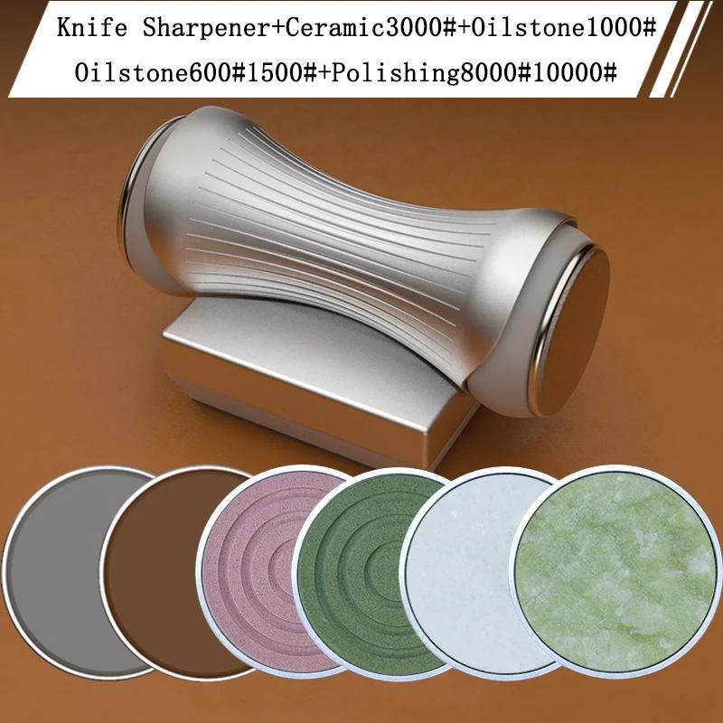 Kit de sistema de afilado de cuchillos de ángulo fijo con piedra de pulido de diamante, imán, potencia duradera