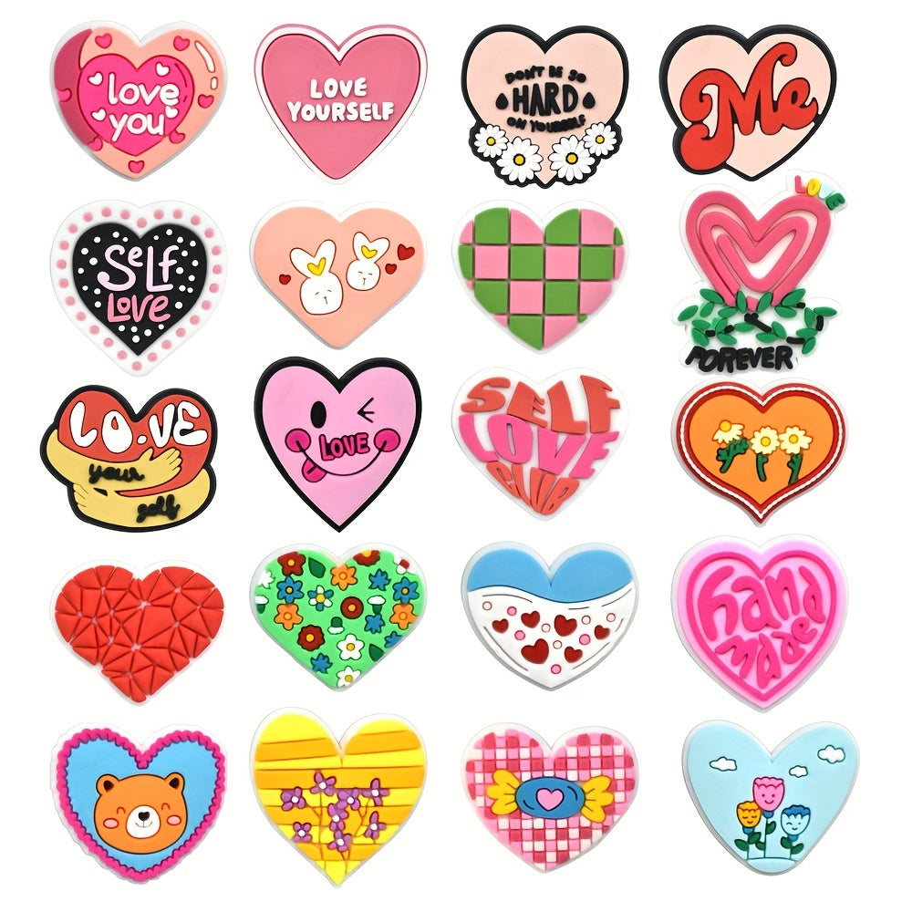 Unisex PVC Shoe Charms 20/25/27pcs Heart Strawberry Colorful Shoe Accessories