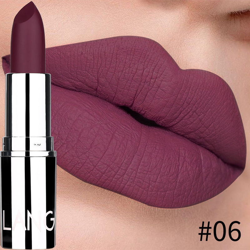 Women's Velvet Lipstick 8-Color Matte Silvery Tube Makeup