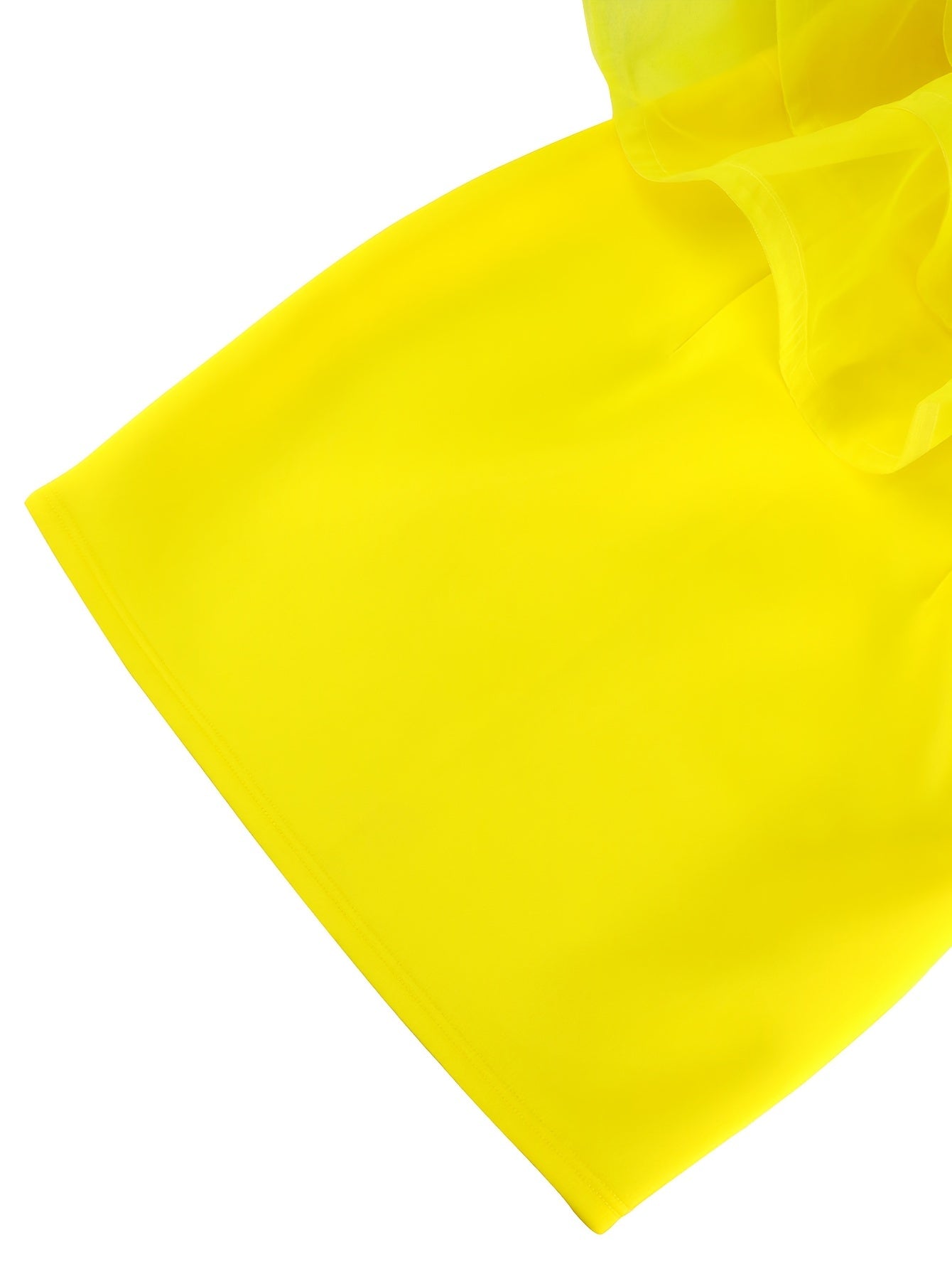 Women's Yellow Off-The-Shoulder Layered Mesh Dress for Cocktail Party