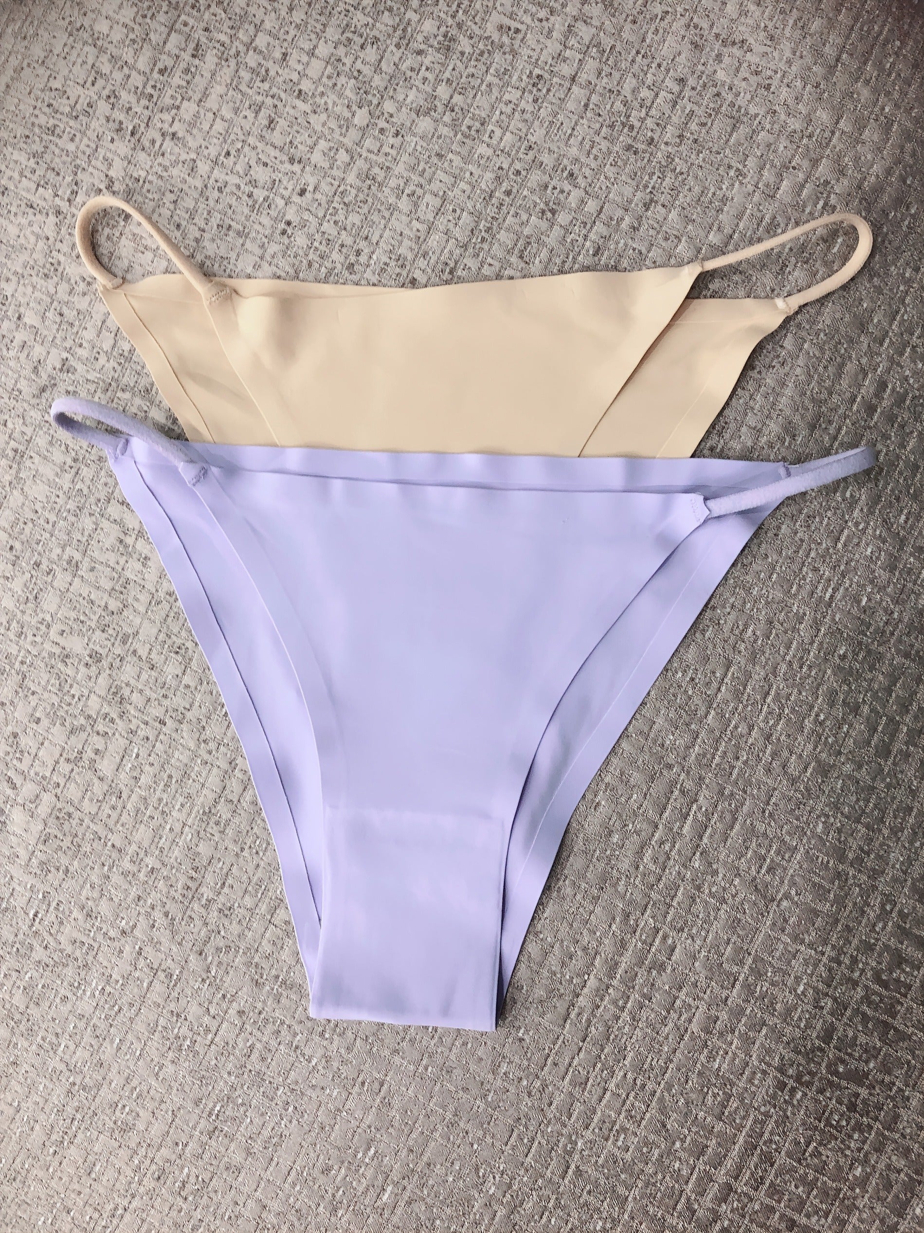Tanga de mujer sin costuras de cintura baja en pack de seis, color sólido, nylon cómodo