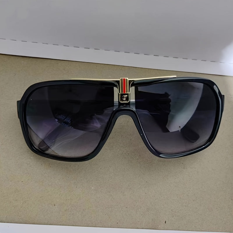 Katta o'lchamdagi qora punk ko'zoynaklar, uniseks moda aksessuarlari, partiyalar va fotosuratlar uchun