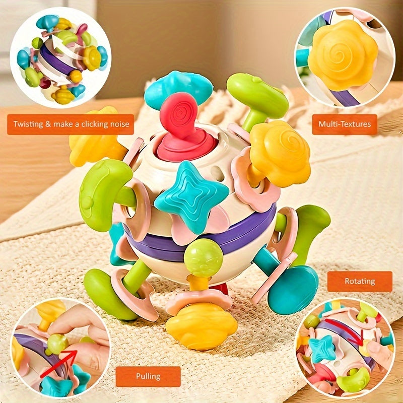 Baby Soft Training Toy for Infants Hand-Grabbing Practice Manhattan Space-Ball Theme