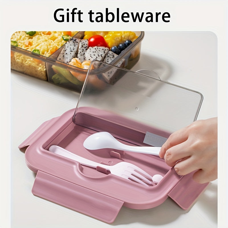 Leak-Proof Double-Layer Lunch Box Large Capacity Microwave Safe Portable Meal Container