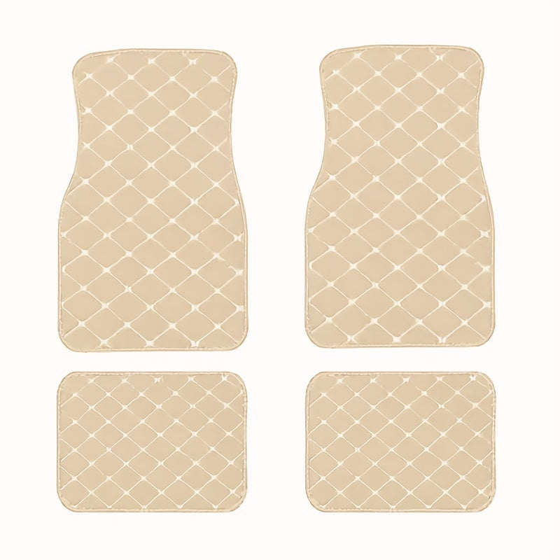 Universal Waterproof Car Floor Mats Set Front and Rear Auto Rugs
