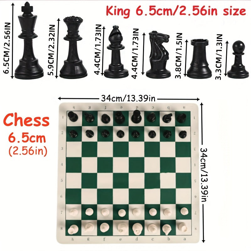 International Chess Set for Adults Plastic Chess Pieces for Championship Game