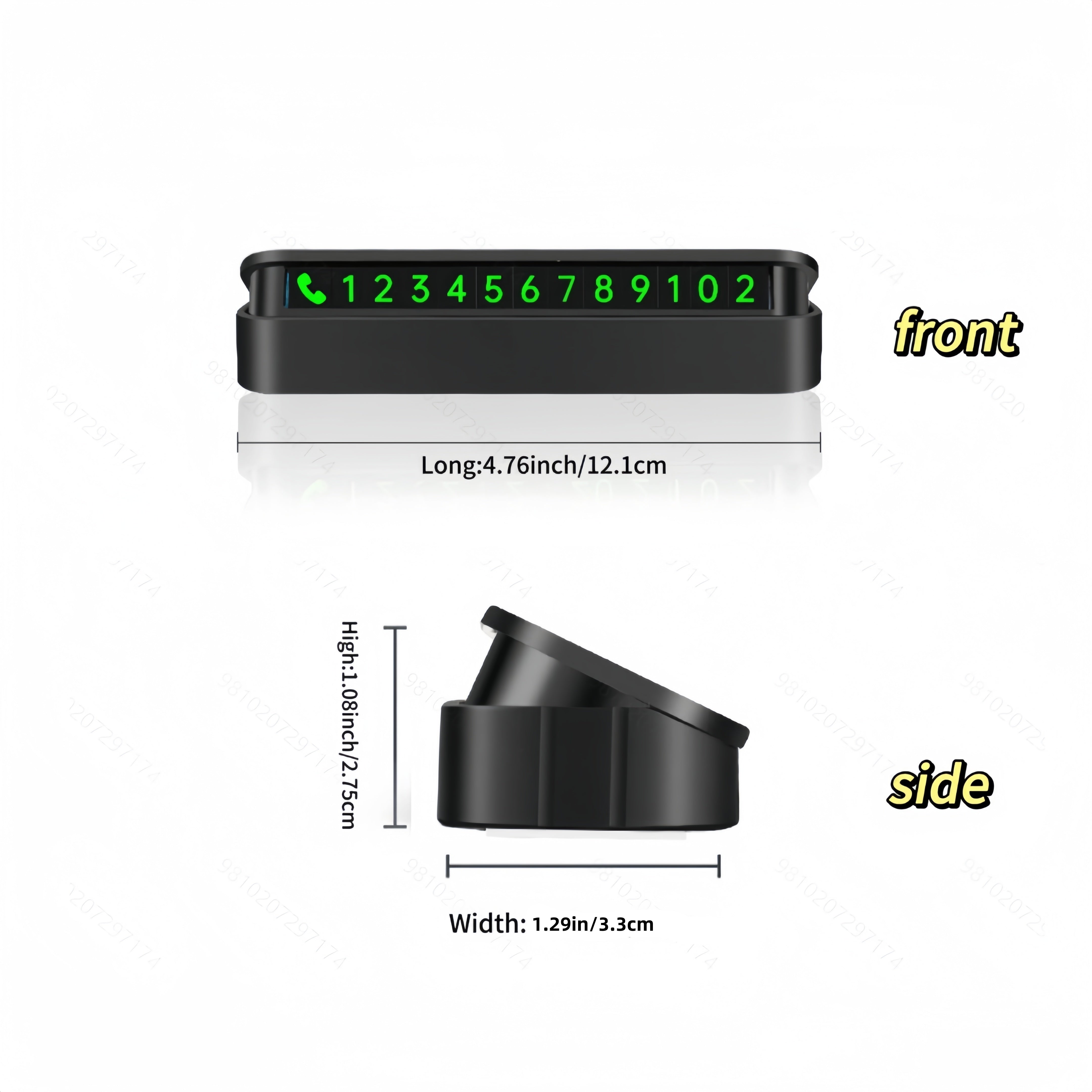 Car Moving Car Phone Number Plate Luminous Interior Supplies