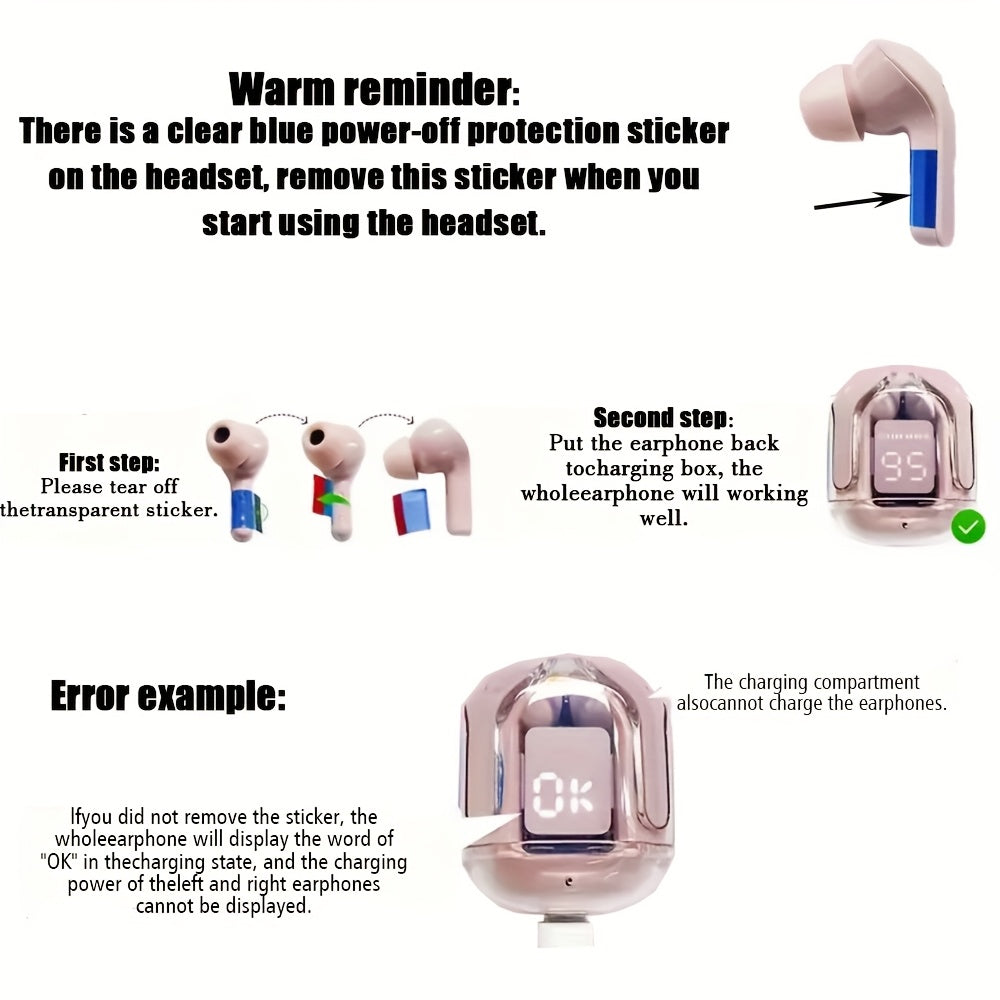 Auriculares deportivos inalámbricos con funda de silicona, control táctil, batería de 150mAh