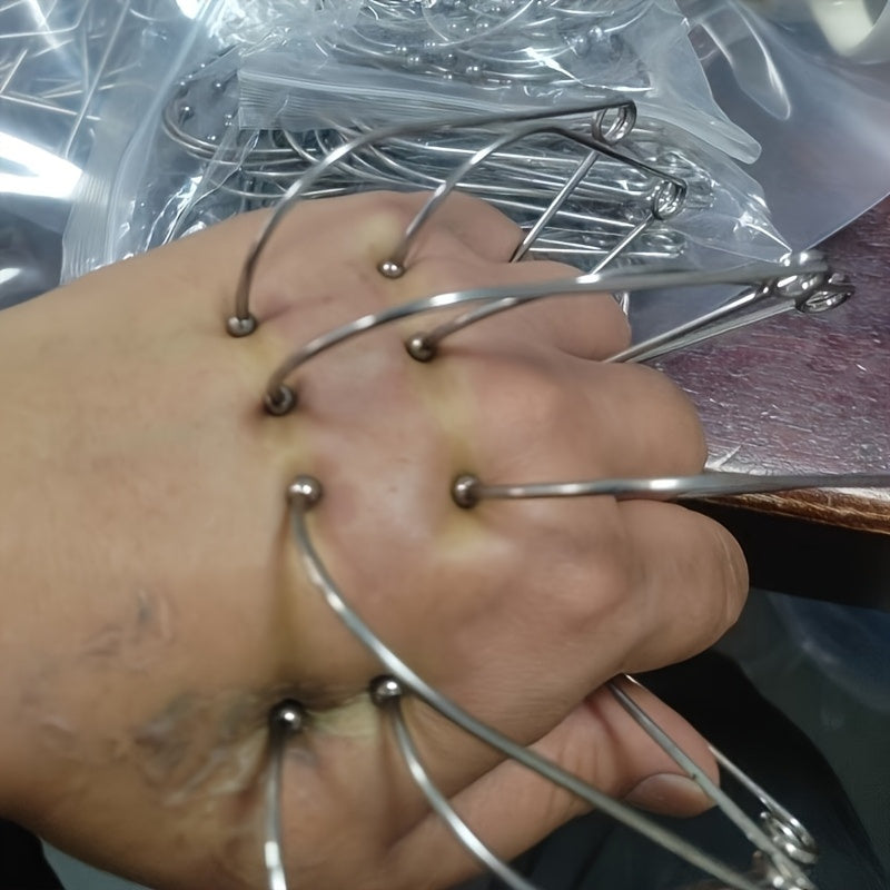 Qo'llar, oyoqlar, kalfalar uchun mos 4 ta zanglamas po'latdan yasalgan akupressura massaj halqalari. Yurak shaklidagi dizayn, ko'chma mushaklarni bo'sashtirish vositasi.