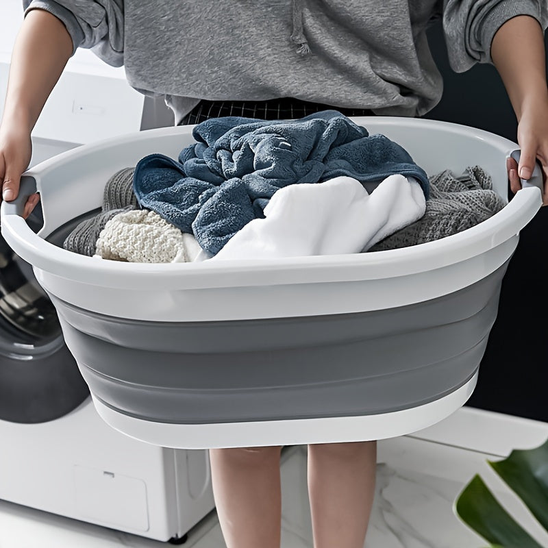 Foldable Pet Bath Tub with Laundry Storage for Dogs and Travel