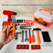 Children's Plastic Tool Set for Kids Ages 3+ with Toolbox and Electric Drill