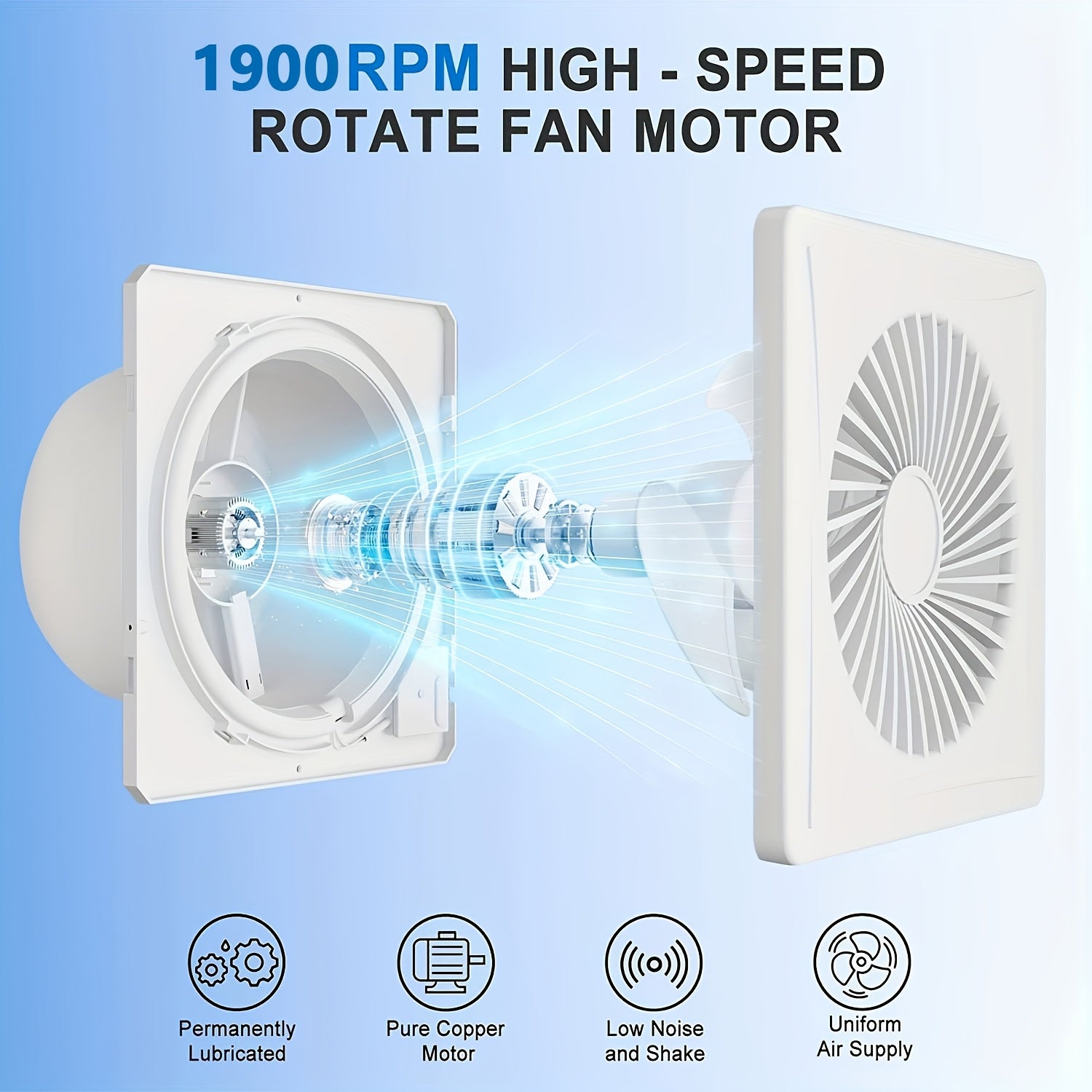 4-Inch Solar Exhaust Fan with 6W Solar Panel and Mounting Bracket