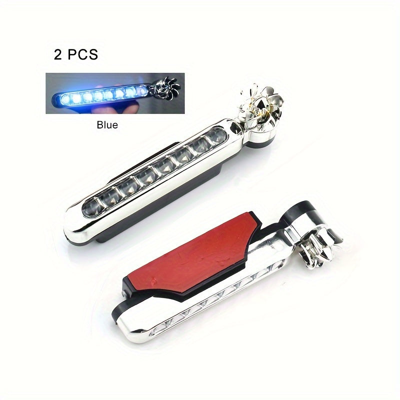 Lámparas decorativas de ventilador LED para coche 2 piezas, de rotación impulsada por el viento