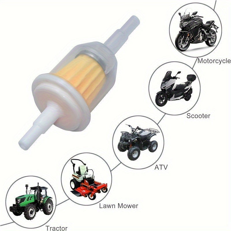 Universal gaz ichki yonilg'i filtrlari magnitlar bilan, mototsikl, ATV, kvad uchun 1/4 5/16, 10 ta paket