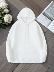 Plus Size Women's Sun Moon Stars Print Hoodie Casual Long Sleeve Pullover