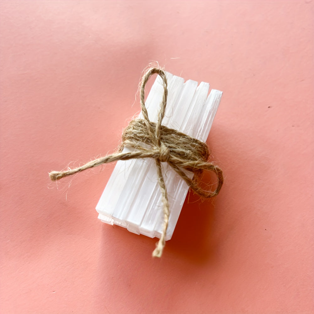 Set of 10/20/30 White Selenite Stick Bundles for Healing Meditation Energy Clearing