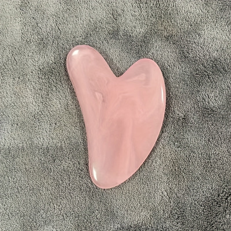 Heart-Shaped Resin Gua Sha Tool for Facial and Body Hair Removal