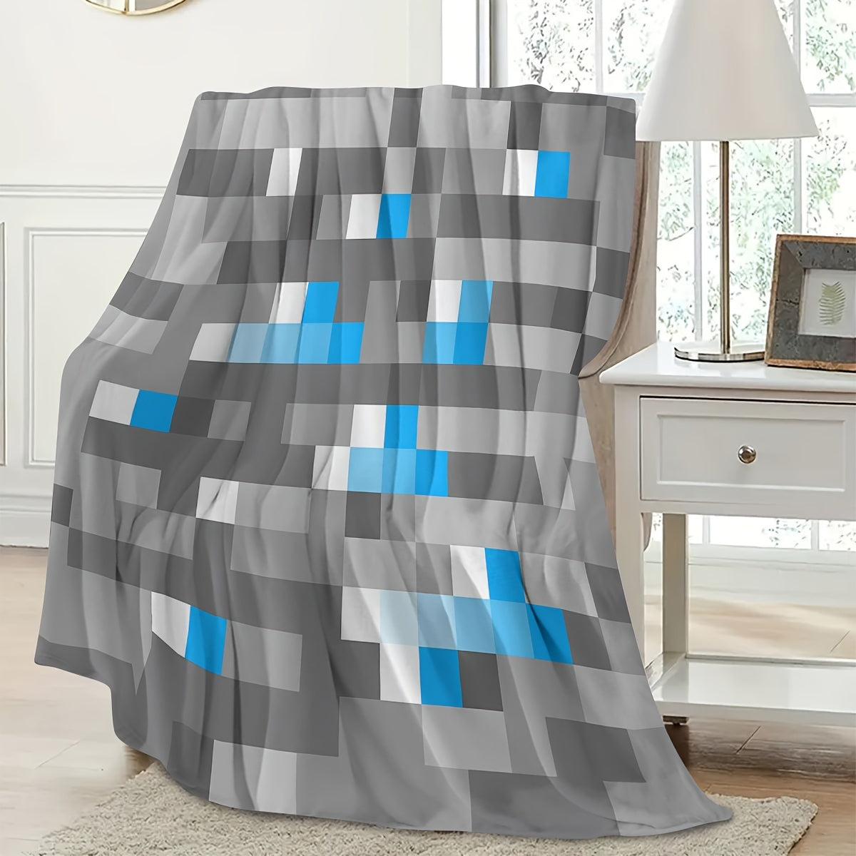 Diamond Mine Print Throw Blanket Soft Versatile for Couch Bed Camping