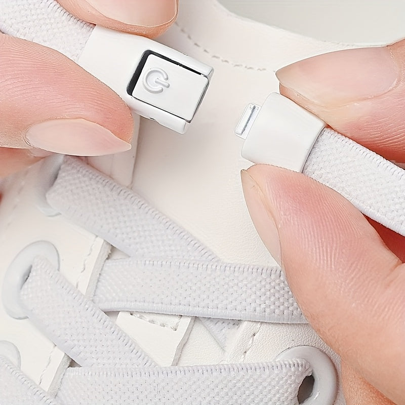 Unisex Elastic Shoe Laces Set with Buckles and Bands for Casual and Sports Shoes