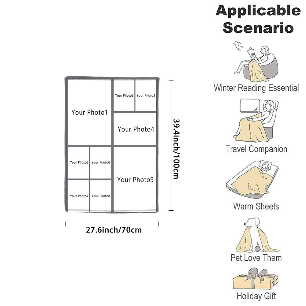Personalized Couple Flannel Throw Blanket Soft Warm Gift for Couch Bed Camping