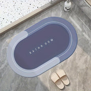 Alfombra de baño de diatomita antideslizante de secado rápido e inodora, diseño nórdico para suelo de ducha y dormitorio
