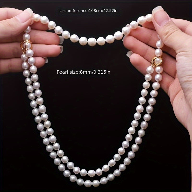 Women's Retro Style Multi-Layer Beaded Pearl Necklace