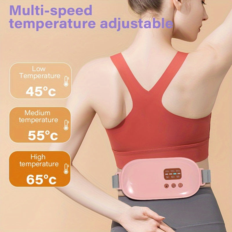 Portable Menstrual Heating Pad Pink USB Rechargeable Back and Belly Pain Relief