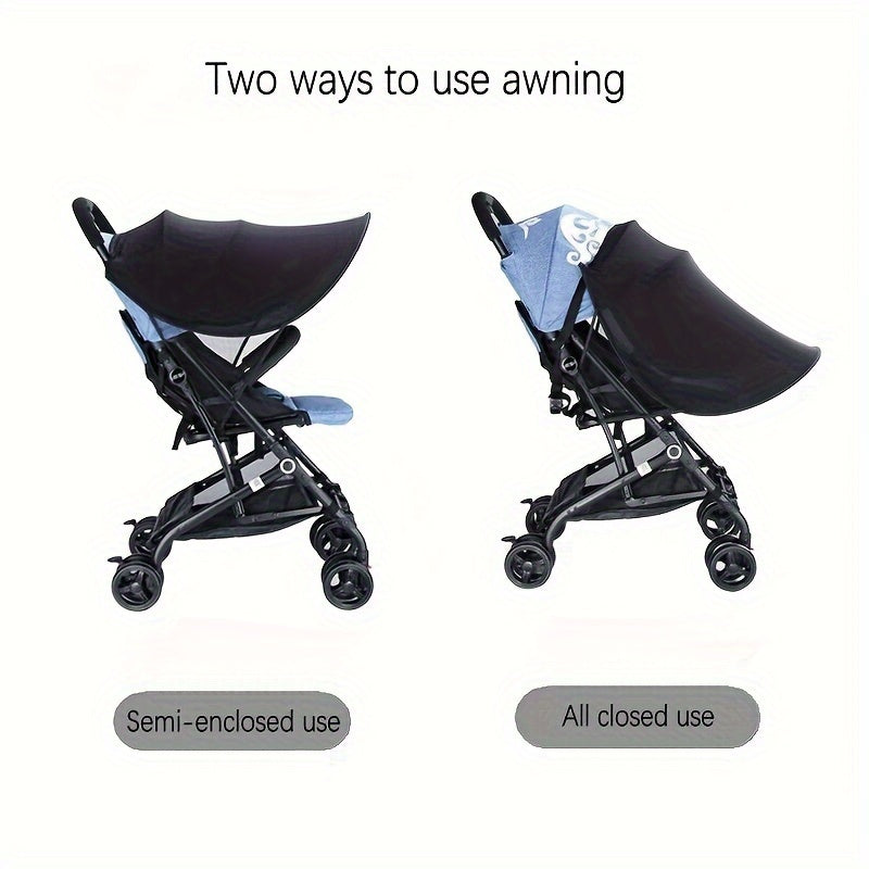 Stroller Sunshade with Canopy Polyester Material for Sun Protection