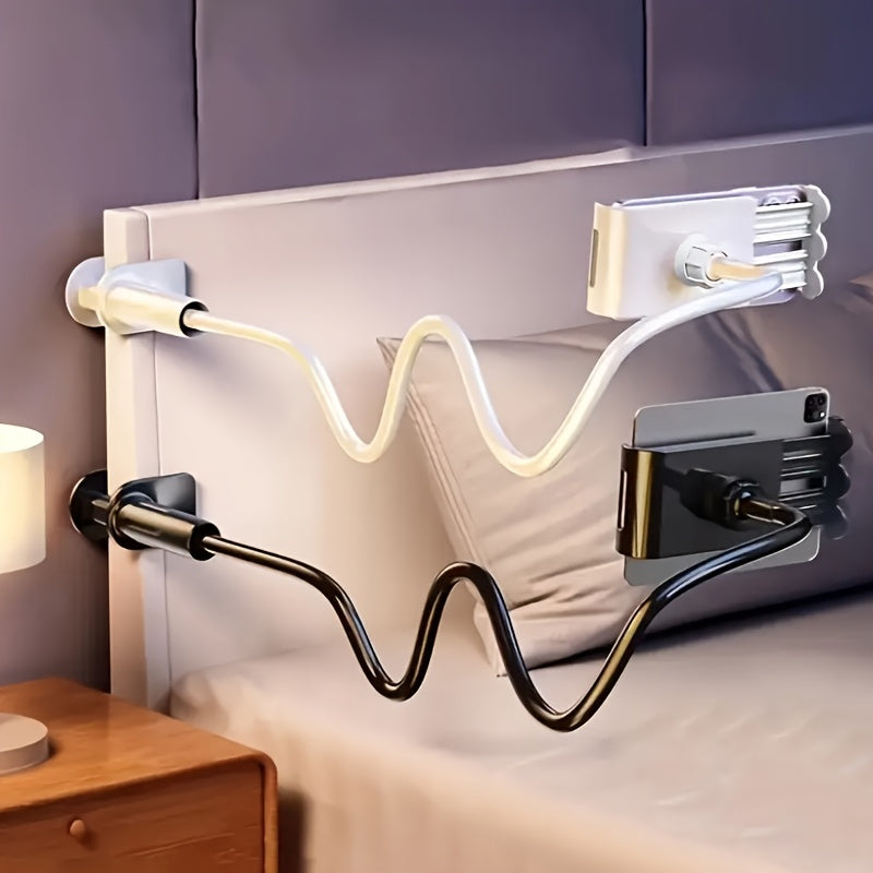 Adjustable Bedside Phone and Tablet Holder Wall Mount ABS Gooseneck