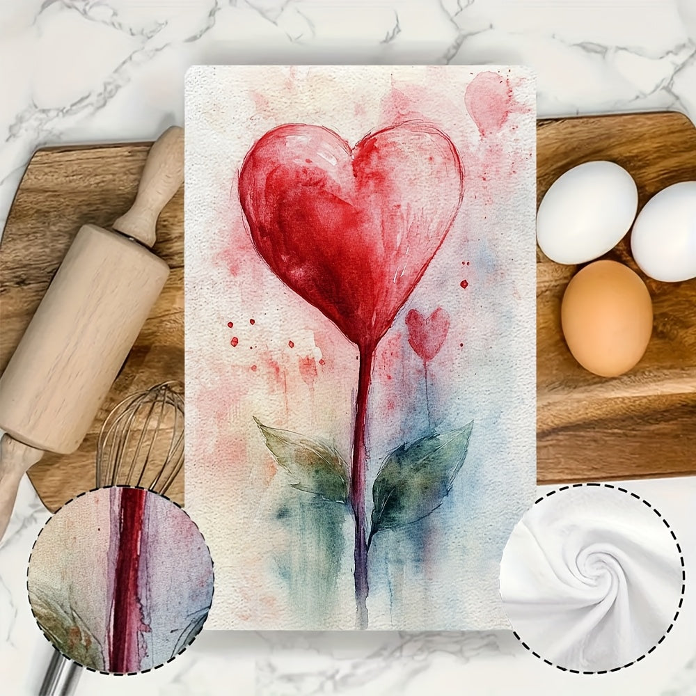 Set of 2 Ultra Soft Kitchen Towels 16x24 Inches Highly Absorbent Dish Towels