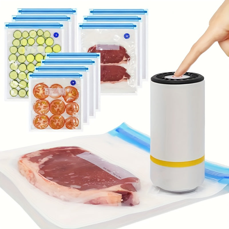 Rechargeable Handheld Vacuum Sealer for Food Storage Bags Containers Portable Preservation Tool 800mAh