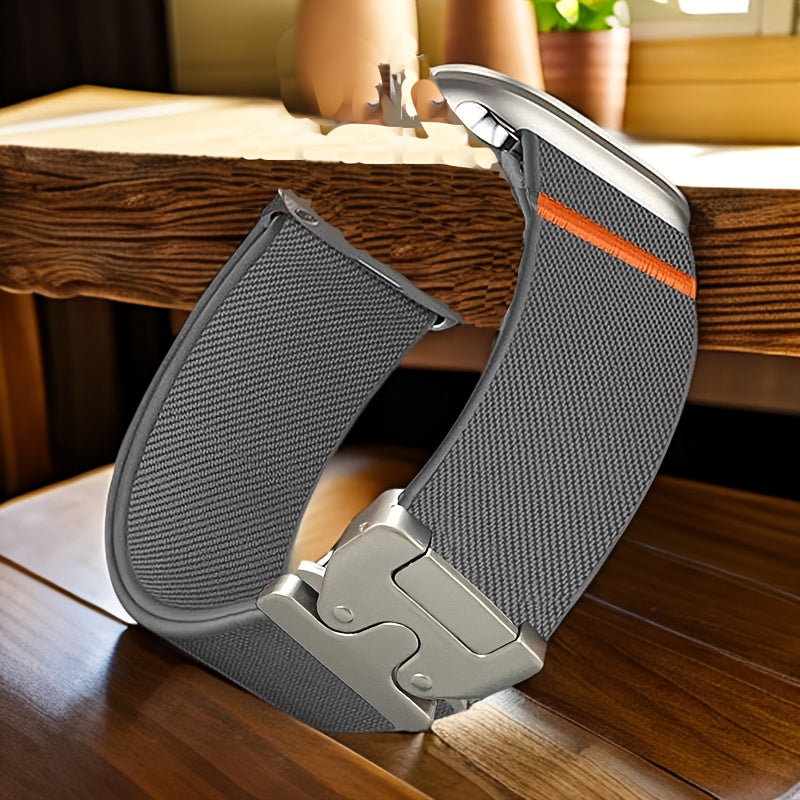 Elastic Nylon Loop Band for Apple Watch 38mm-49mm Non-Water Resistant Polyamide Strap for Men Women