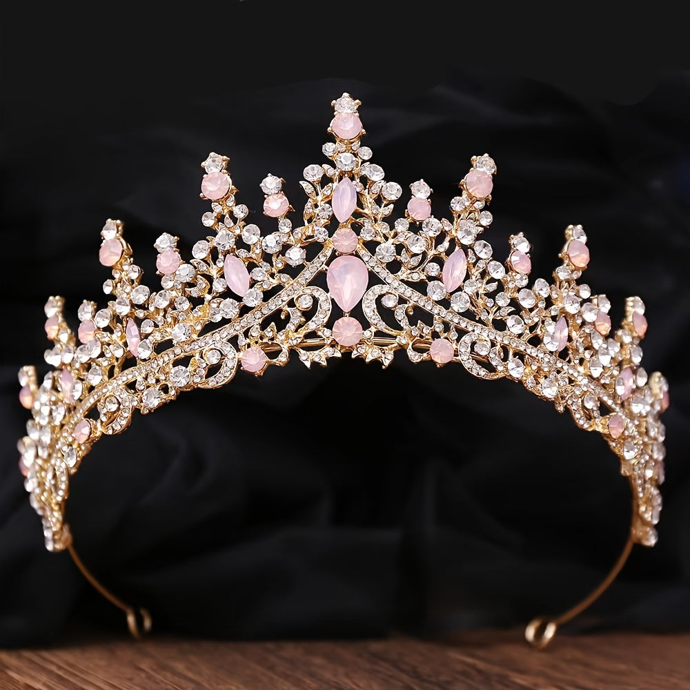 Girls Women Rhinestone Baroque Hairpiece for Parties and Photography