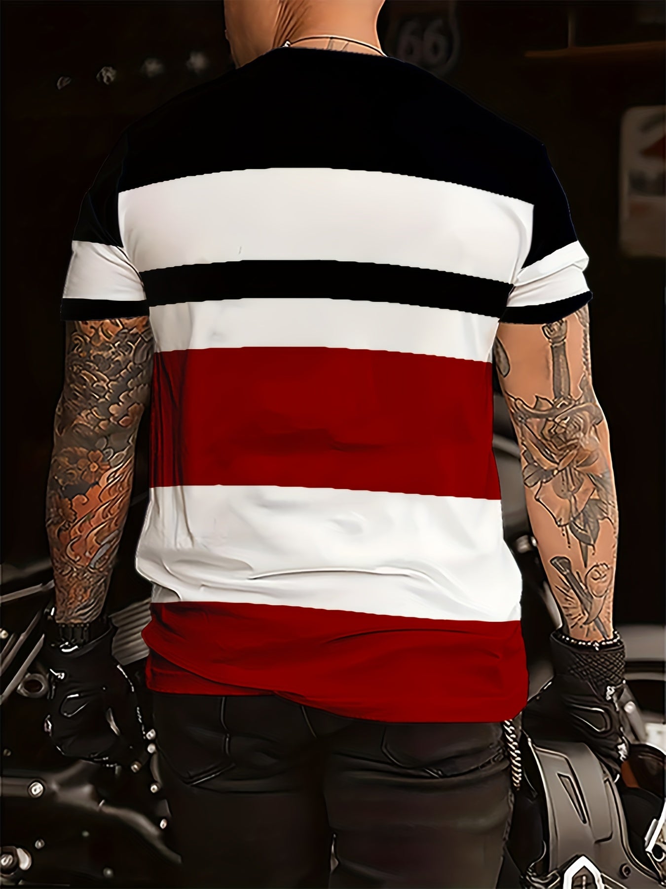 Digital Print Lion Ball Short Sleeve T-Shirt Polyester Casual Men