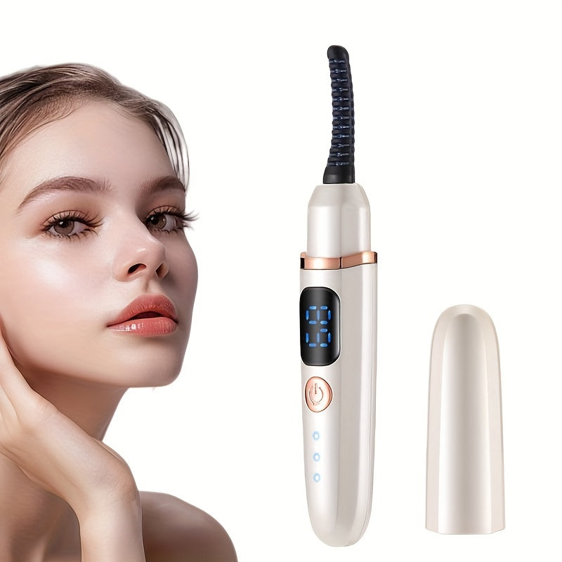 Electric Eyelash Curler 3-in-1 USB Rechargeable with 3 Temperature Settings Compact Travel Beauty Tool