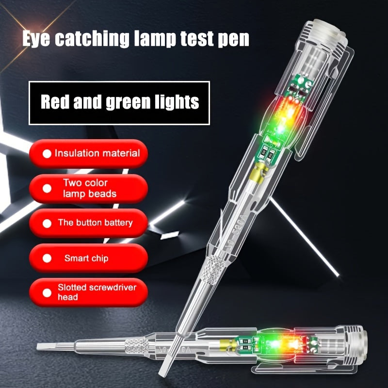 Electrical Test Pen Circuit Tester for Live and Disconnected Wires Red LED Indicator