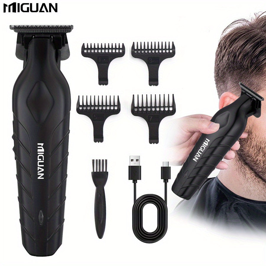 Cortapelos eléctrico con 4 peines limitadores, carga USB para corte de cabello masculino