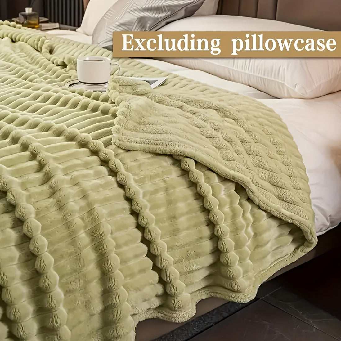 Luxury Plush Blanket Throw Soft Flannel All-Season Striped Sofa Bed Camping Travel