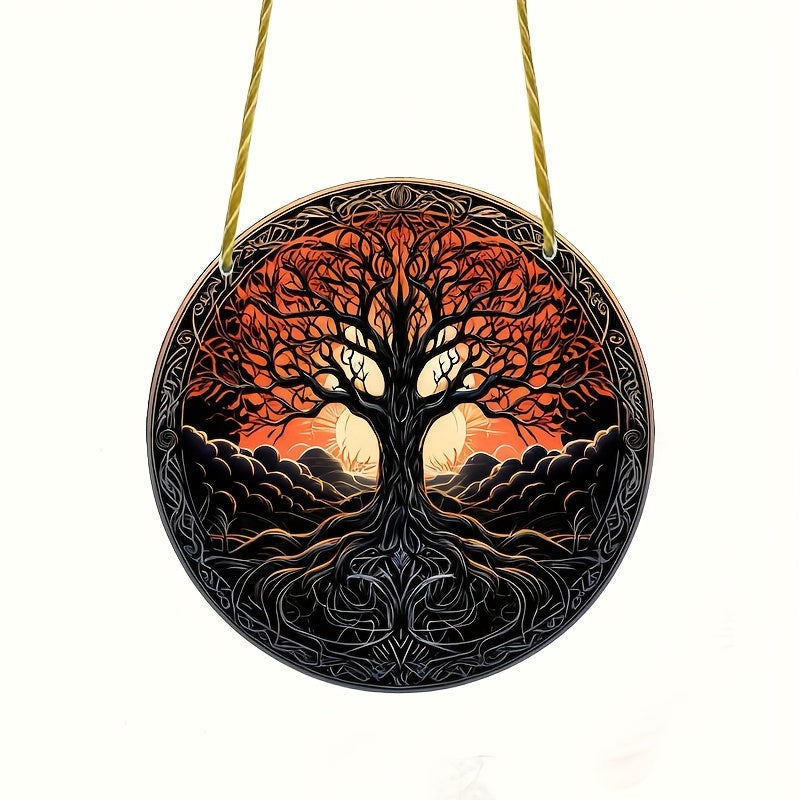 Colorful Tree of Life Acrylic Suncatcher for Home Decor and Gifts