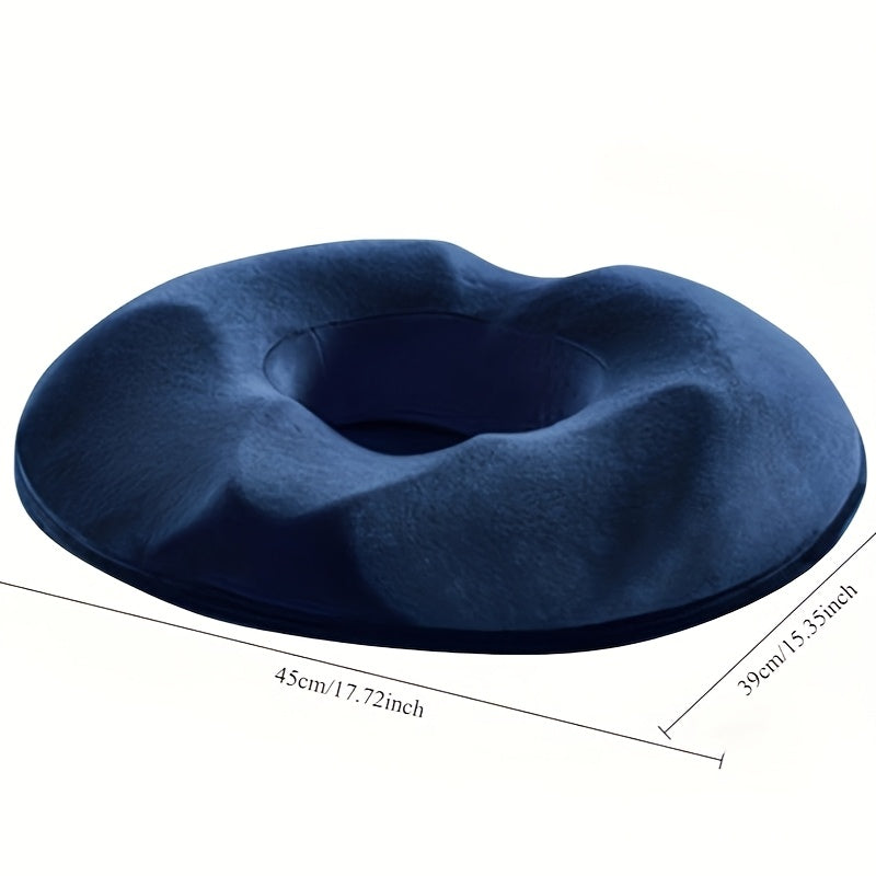 Овальная синяя поддержка для сиденья из памяти с пеной для офиса, автомобиля, йоги