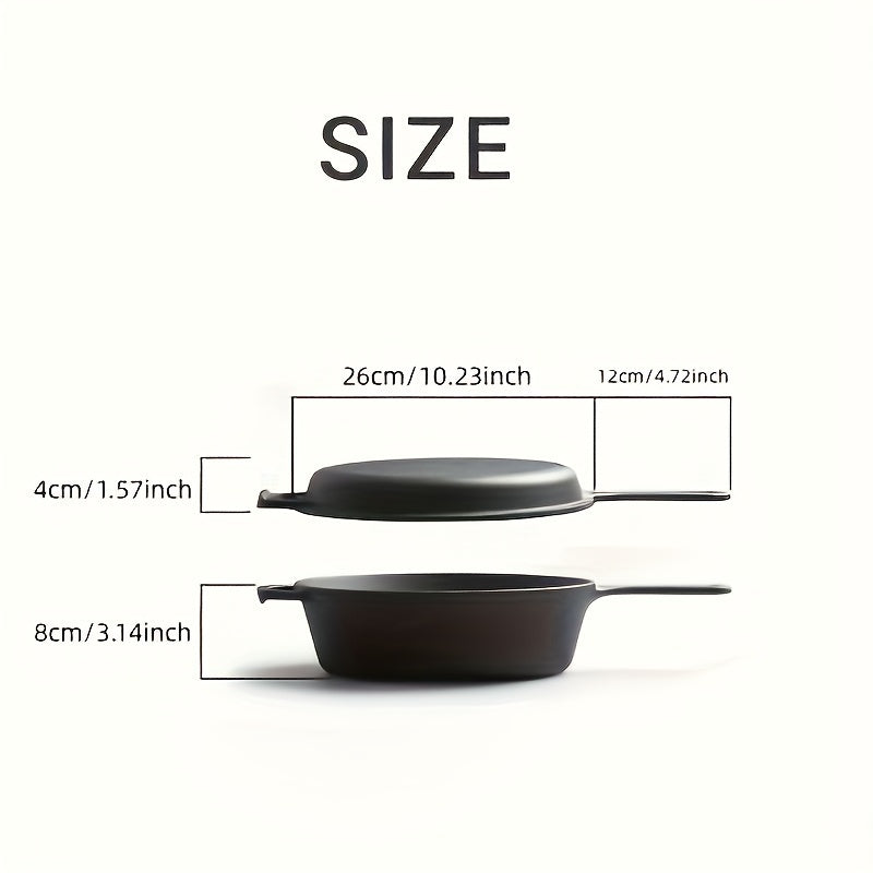 Cast Iron 2-in-1 Pot for Cooking and Camping Durable Outdoor Kitchen Equipment